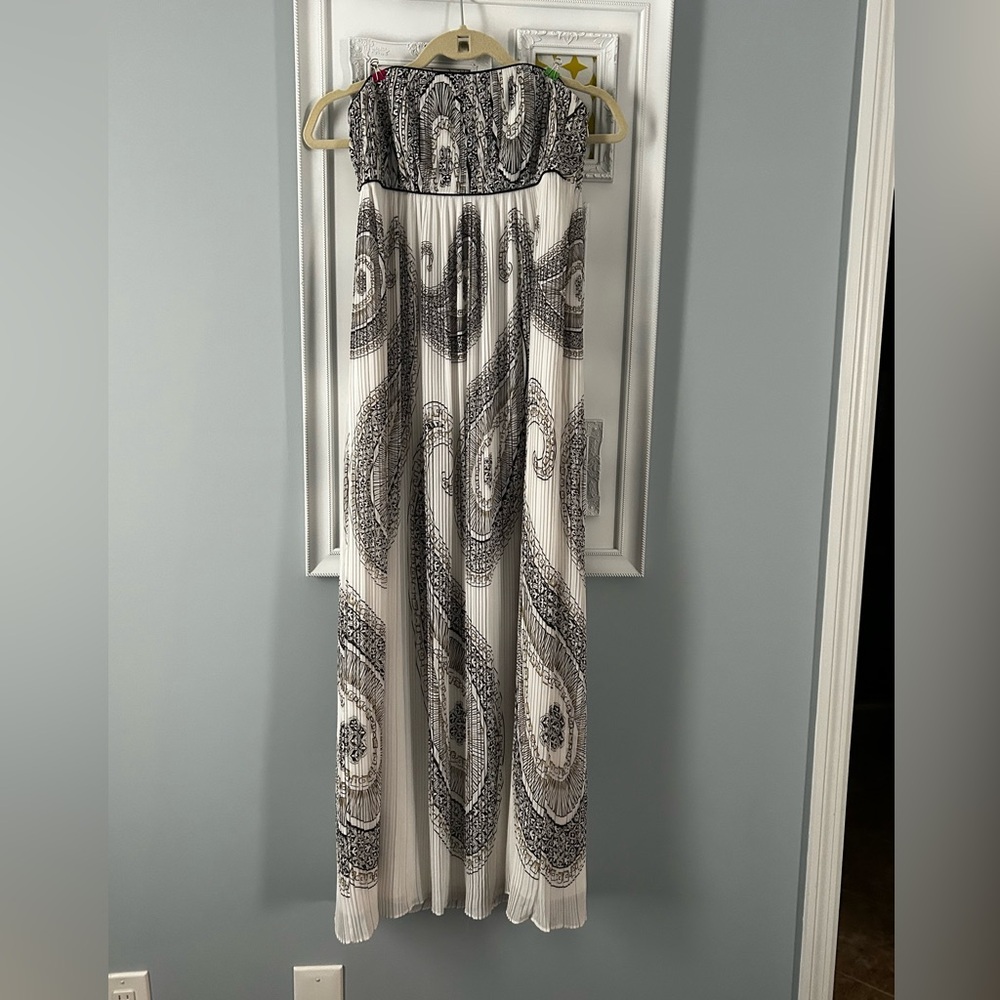 White House Black Market  Paisley  Boned Maxi Dress